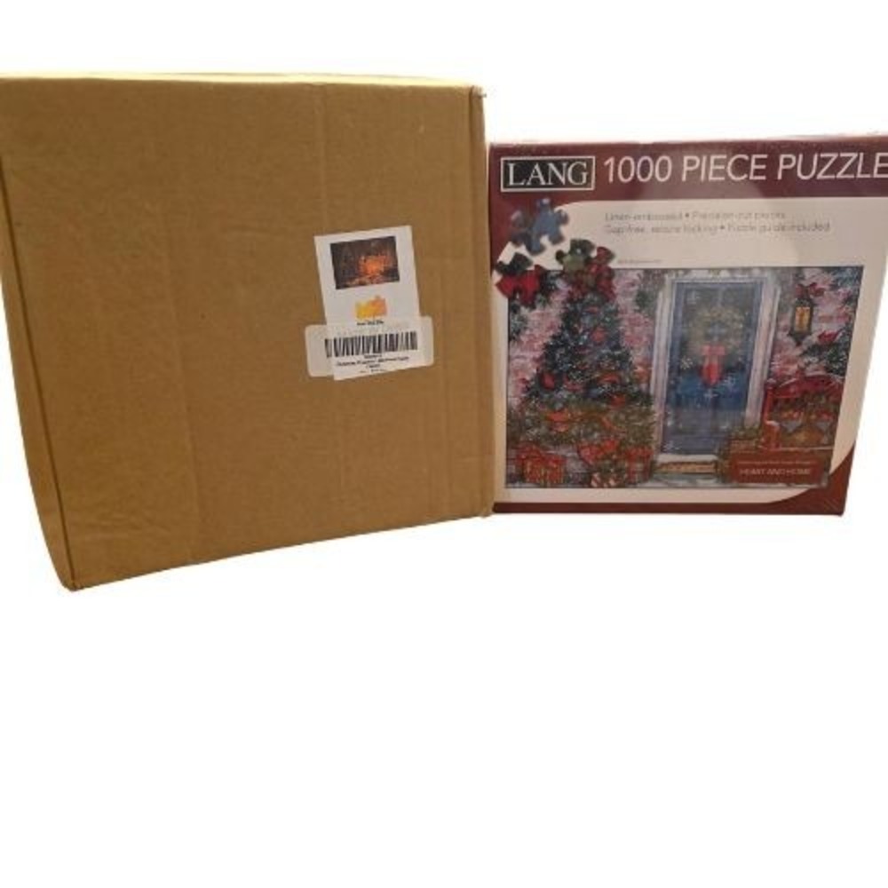 Set of 2 Christmas 1000 Piece Puzzles Heart and Home Tree Fireplace New